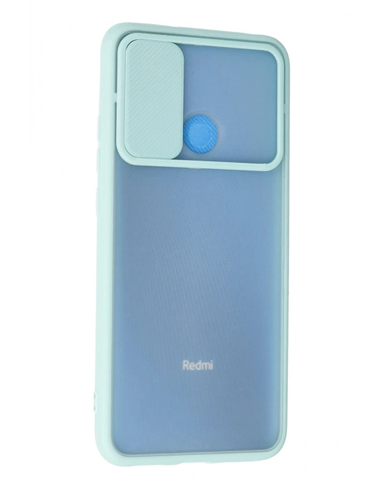 Newface Xiaomi Redmi 9C Kılıf Palm Buzlu Kamera Sürgülü Silikon - Turkuaz
