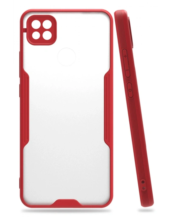 Newface Xiaomi Redmi 9C Kılıf Platin Silikon - Kırmızı