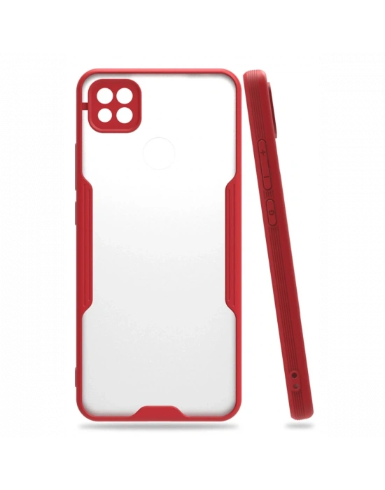 Newface Xiaomi Redmi 9C Kılıf Platin Silikon - Kırmızı