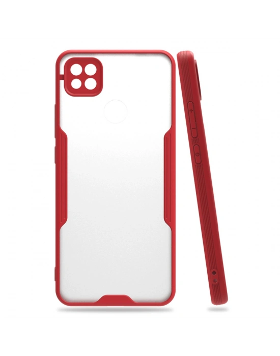 Newface Xiaomi Redmi 9C Kılıf Platin Silikon - Kırmızı