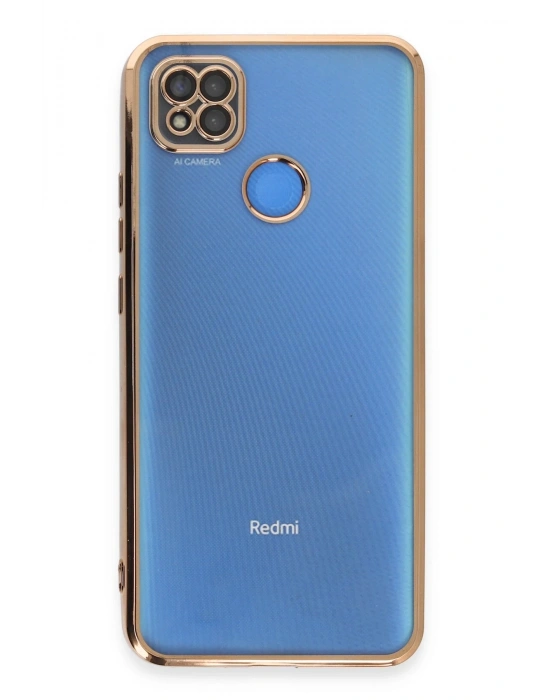 Newface Xiaomi Redmi 9C Kılıf Razer Lensli Silikon - Gold