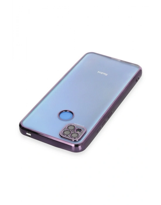 Newface Xiaomi Redmi 9C Kılıf Razer Lensli Silikon - Mor