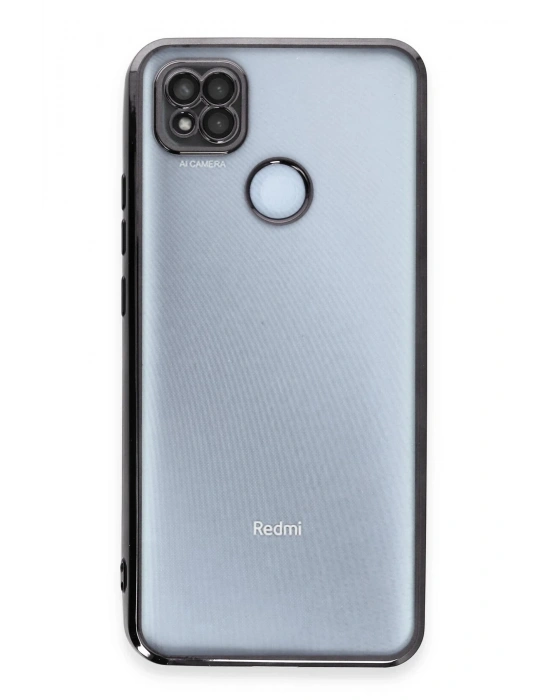 Newface Xiaomi Redmi 9C Kılıf Razer Lensli Silikon - Siyah