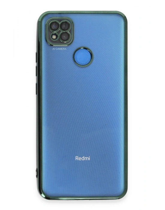 Newface Xiaomi Redmi 9C Kılıf Razer Lensli Silikon - Yeşil