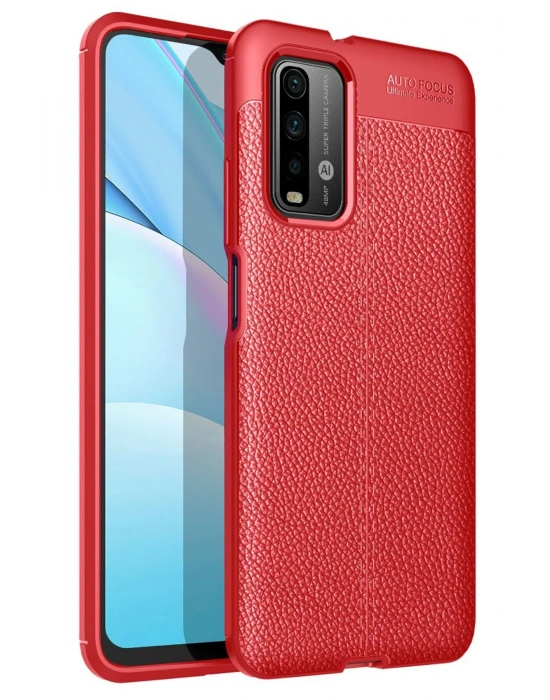 Newface Xiaomi Redmi 9T Kılıf Auto Focus Kapak - Kırmızı