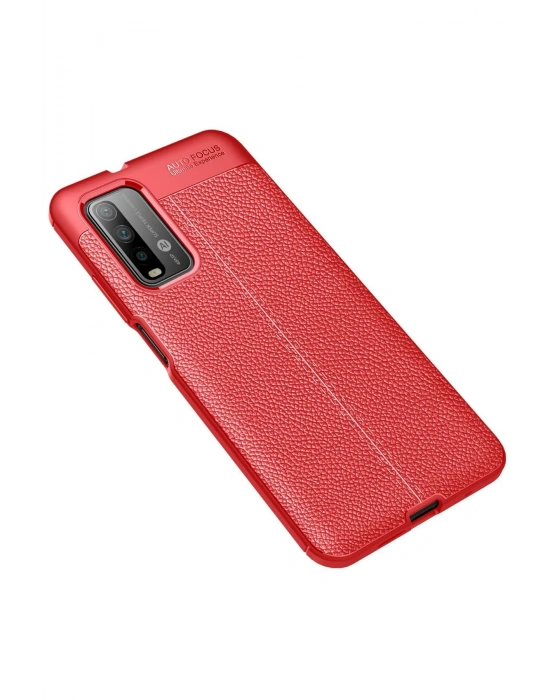 Newface Xiaomi Redmi 9T Kılıf Auto Focus Kapak - Kırmızı