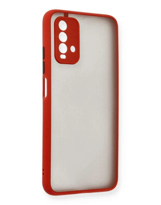 Newface Xiaomi Redmi 9T Kılıf Montreal Silikon Kapak - Kırmızı