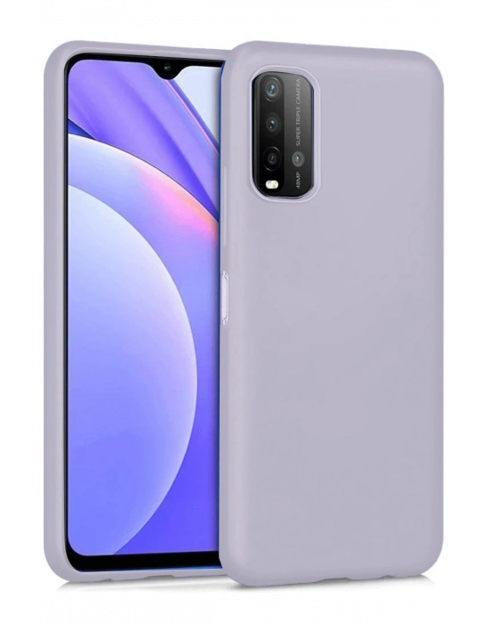 Newface Xiaomi Redmi 9T Kılıf Nano içi Kadife Silikon - Lila