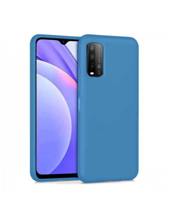 Newface Xiaomi Redmi 9T Kılıf Nano içi Kadife Silikon - Mavi