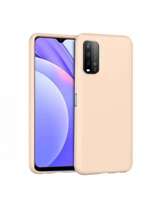 Newface Xiaomi Redmi 9T Kılıf Nano içi Kadife Silikon - Pudra