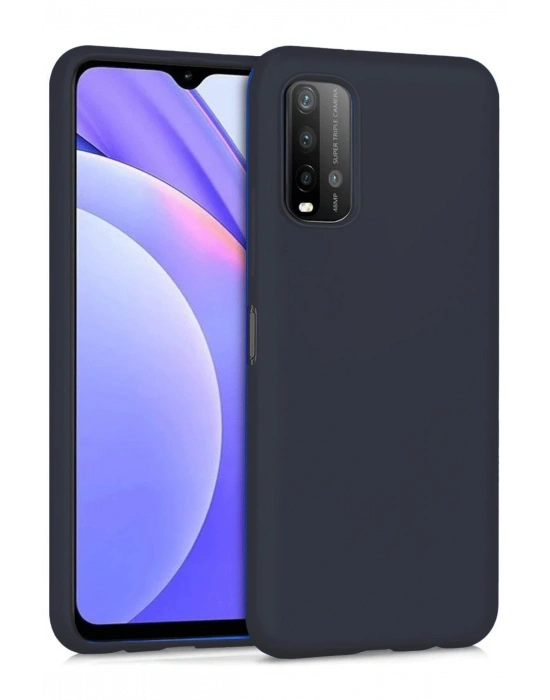 Newface Xiaomi Redmi 9T Kılıf Nano içi Kadife Silikon - Siyah