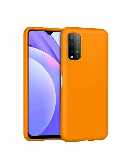 Newface Xiaomi Redmi 9T Kılıf Nano içi Kadife Silikon - Turuncu
