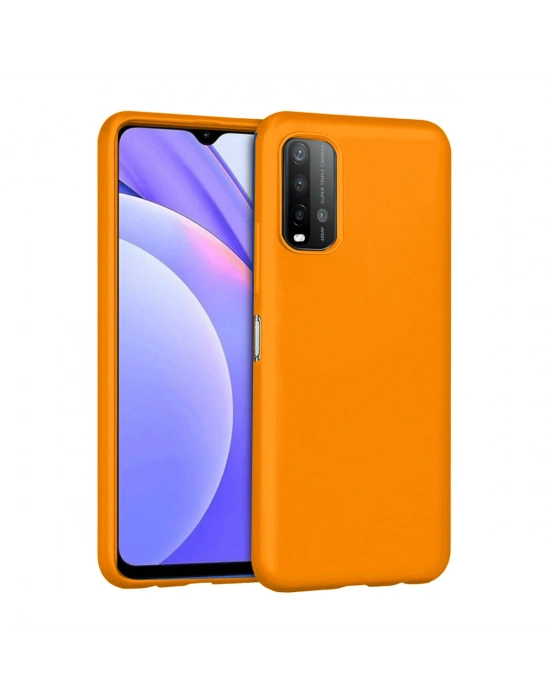 Newface Xiaomi Redmi 9T Kılıf Nano içi Kadife Silikon - Turuncu