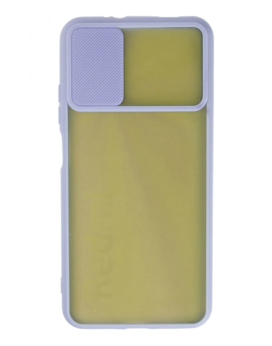 Newface Xiaomi Redmi 9T Kılıf Palm Buzlu Kamera Sürgülü Silikon - Lila