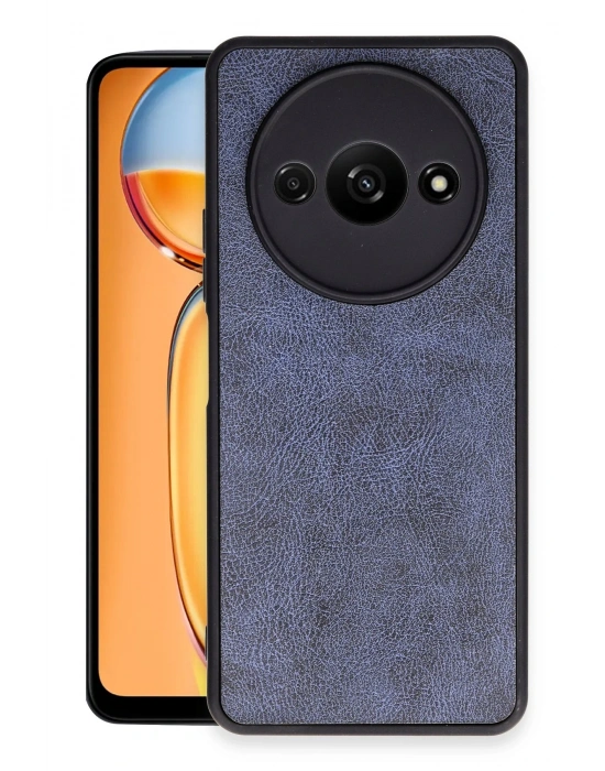 Newface Xiaomi Redmi A3 4G Kılıf Aras Deri Kapak - Lacivert