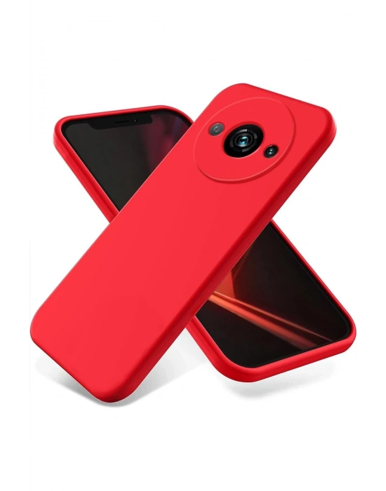 Newface Xiaomi Redmi A3 4G Kılıf First Silikon - Kırmızı