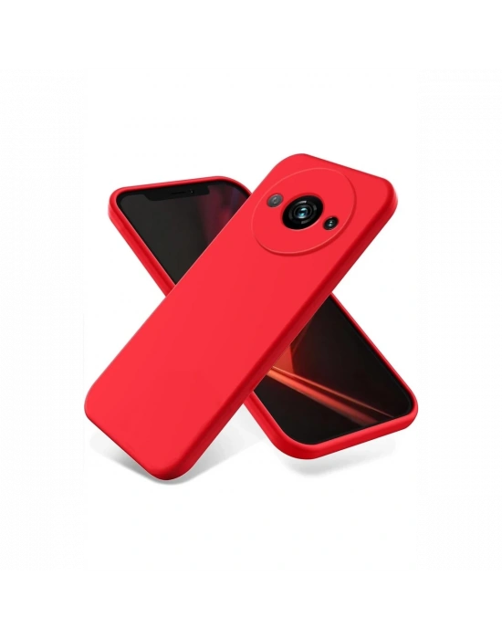 Newface Xiaomi Redmi A3 4G Kılıf First Silikon - Kırmızı