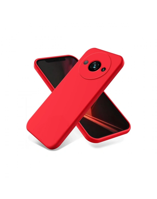 Newface Xiaomi Redmi A3 4G Kılıf First Silikon - Kırmızı