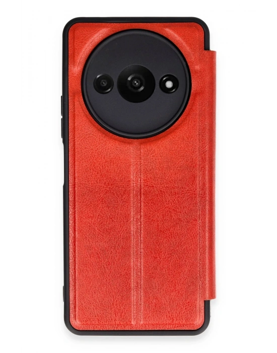 Newface Xiaomi Redmi A3 4G Kılıf Flip Cover - Kırmızı