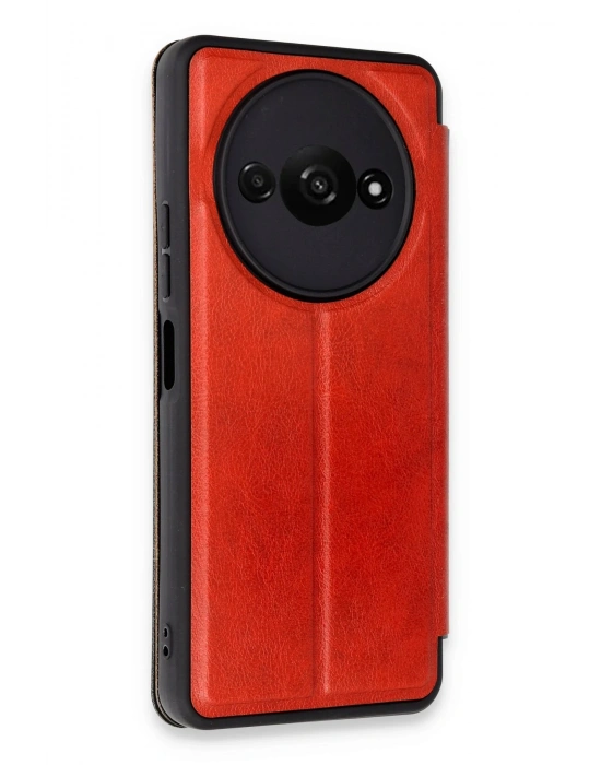 Newface Xiaomi Redmi A3 4G Kılıf Flip Cover - Kırmızı