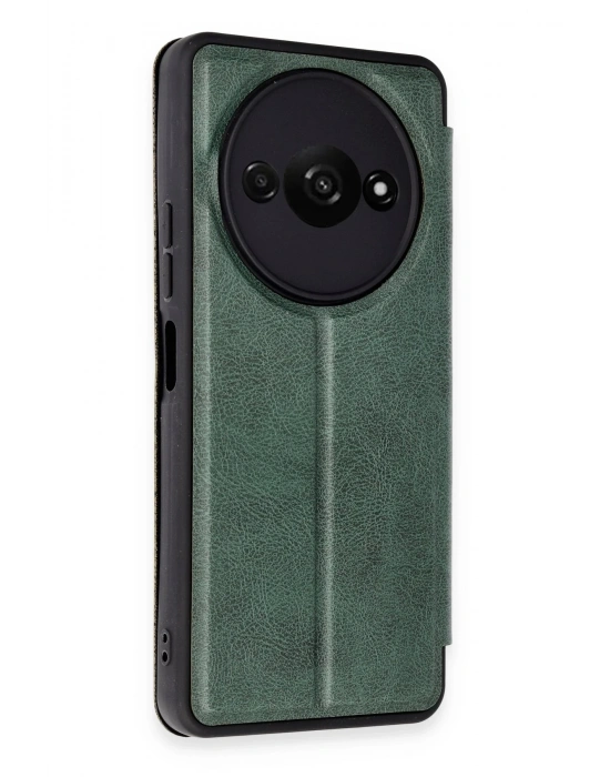 Newface Xiaomi Redmi A3 4G Kılıf Flip Cover - Koyu Yeşil