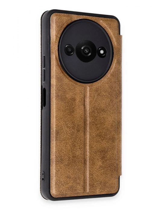 Newface Xiaomi Redmi A3 4G Kılıf Flip Cover - Taba