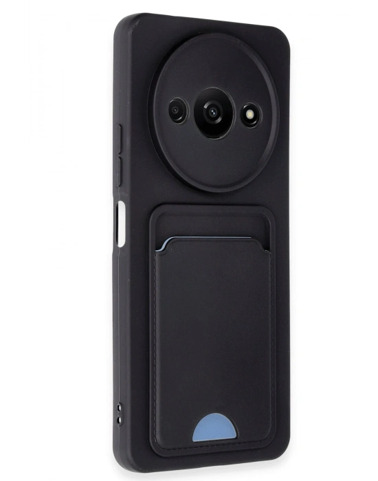 Newface Xiaomi Redmi A3 4G Kılıf Kelvin Kartvizitli Silikon - Siyah