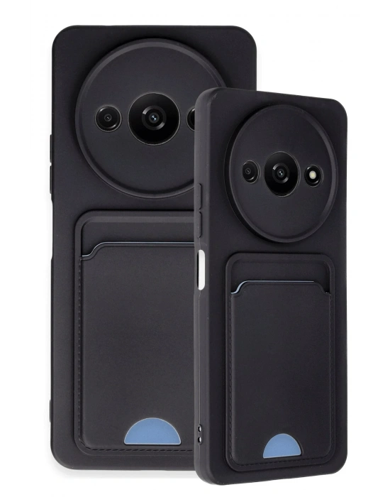 Newface Xiaomi Redmi A3 4G Kılıf Kelvin Kartvizitli Silikon - Siyah