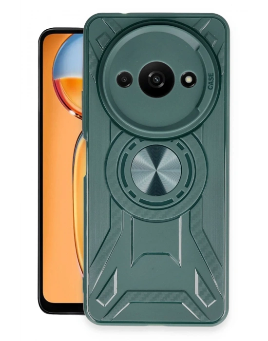 Newface Xiaomi Redmi A3 4G Kılıf Lincoln Silikon - Koyu Yeşil