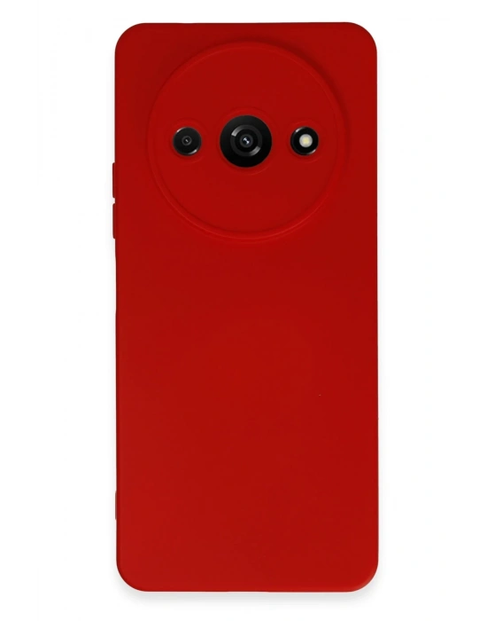 Newface Xiaomi Redmi A3 4G Kılıf Nano içi Kadife Silikon - Kırmızı