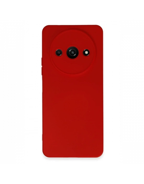 Newface Xiaomi Redmi A3 4G Kılıf Nano içi Kadife Silikon - Kırmızı