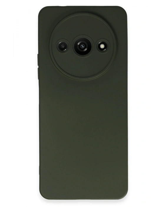 Newface Xiaomi Redmi A3 4G Kılıf Nano içi Kadife Silikon - Koyu Yeşil