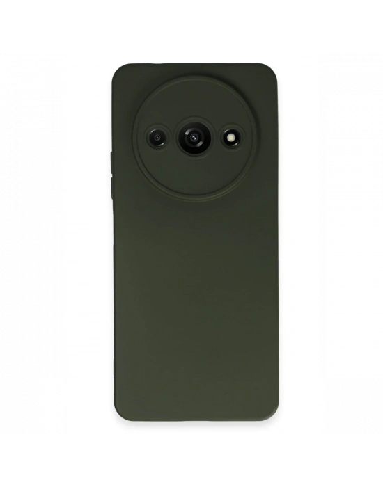 Newface Xiaomi Redmi A3 4G Kılıf Nano içi Kadife Silikon - Koyu Yeşil