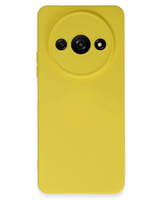 Newface Xiaomi Redmi A3 4G Kılıf Nano içi Kadife Silikon - Sarı