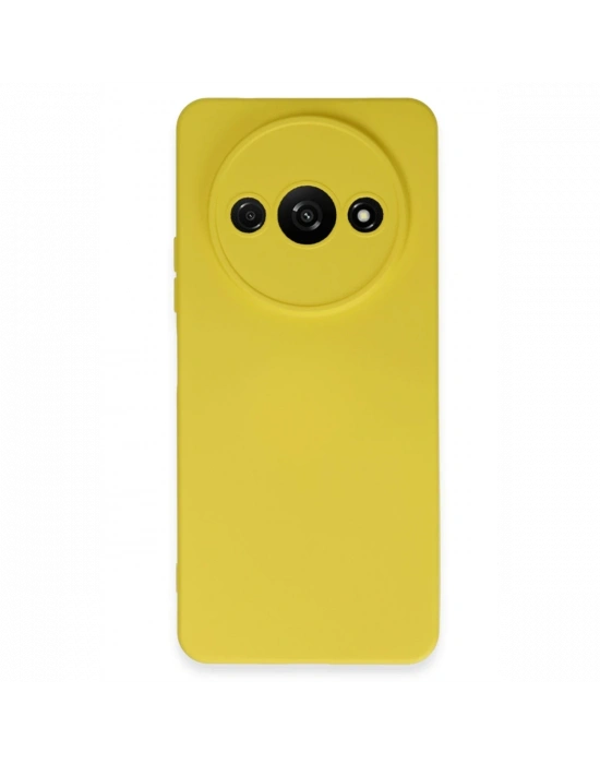 Newface Xiaomi Redmi A3 4G Kılıf Nano içi Kadife Silikon - Sarı