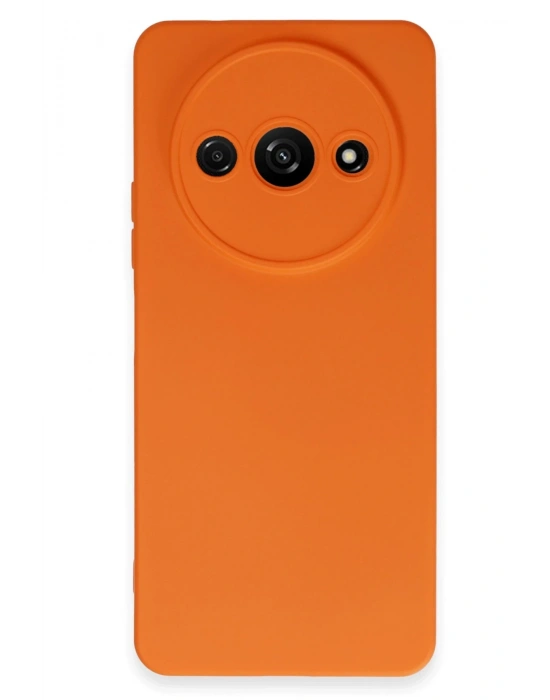 Newface Xiaomi Redmi A3 4G Kılıf Nano içi Kadife Silikon - Turuncu