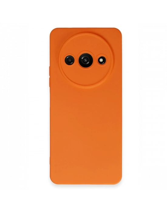 Newface Xiaomi Redmi A3 4G Kılıf Nano içi Kadife Silikon - Turuncu