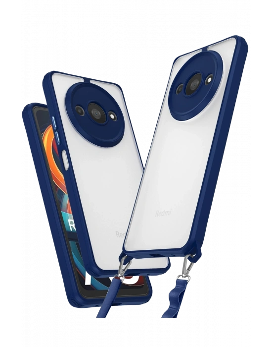 Newface Xiaomi Redmi A3 4G Kılıf Penta Silikon Kılıf - Lacivert