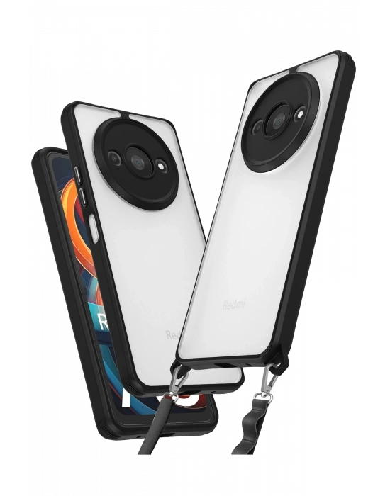 Newface Xiaomi Redmi A3 4G Kılıf Penta Silikon Kılıf - Siyah