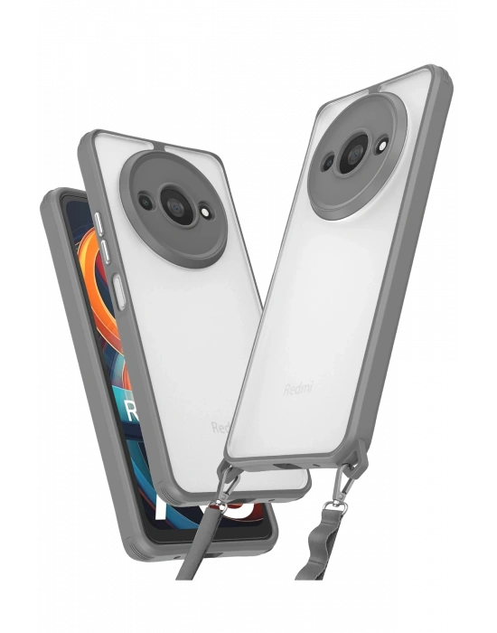 Newface Xiaomi Redmi A3 4G Kılıf Penta Silikon Kılıf - Titan Gri