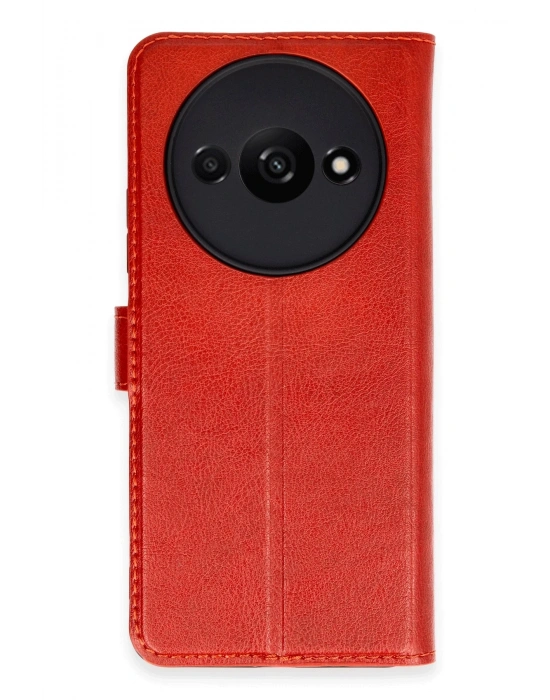 Newface Xiaomi Redmi A3 4G Kılıf Trend S Plus Kapaklı Kılıf - Kırmızı