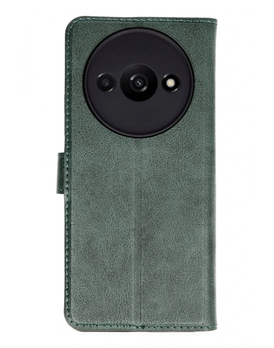 Newface Xiaomi Redmi A3 4G Kılıf Trend S Plus Kapaklı Kılıf - Yeşil