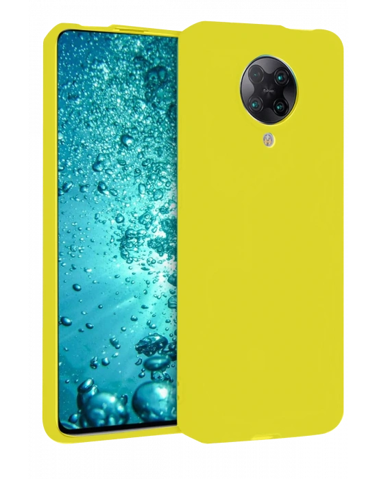 Newface Xiaomi Redmi K30 Pro Kılıf Nano içi Kadife Silikon - Sarı