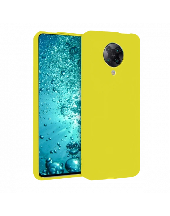 Newface Xiaomi Redmi K30 Pro Kılıf Nano içi Kadife Silikon - Sarı