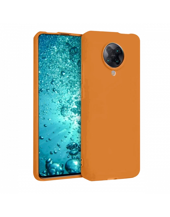 Newface Xiaomi Redmi K30 Pro Kılıf Nano içi Kadife Silikon - Turuncu