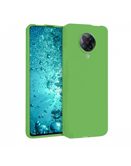 Newface Xiaomi Redmi K30 Pro Kılıf Nano içi Kadife Silikon - Yeşil