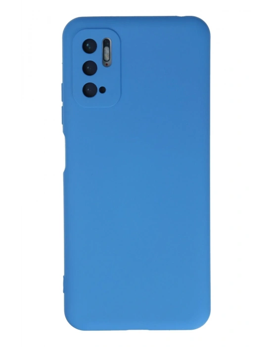 Newface Xiaomi Redmi Note 10 5G Kılıf Nano içi Kadife Silikon - Mavi