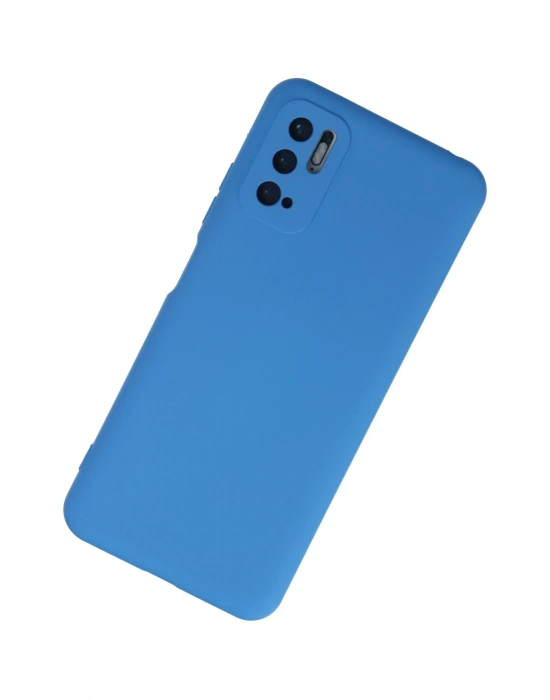 Newface Xiaomi Redmi Note 10 5G Kılıf Nano içi Kadife Silikon - Mavi