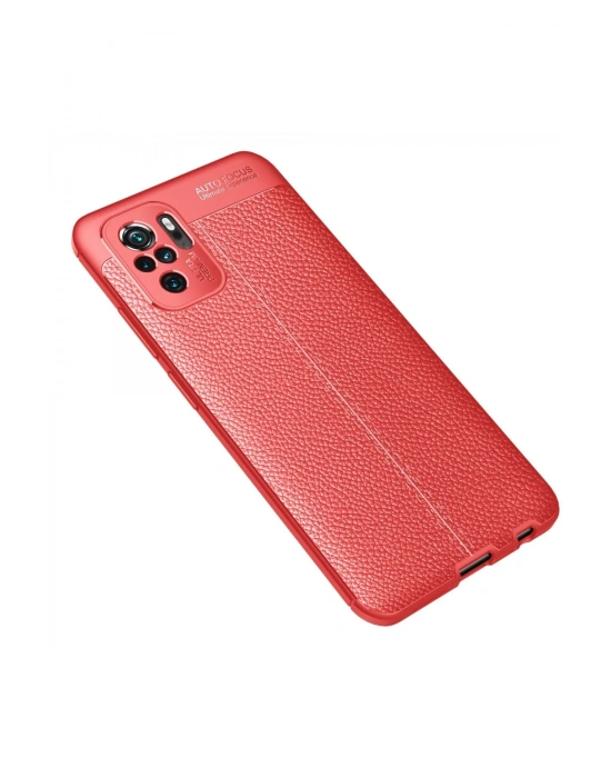 Newface Xiaomi Redmi Note 10 Kılıf Auto Focus Kapak - Kırmızı