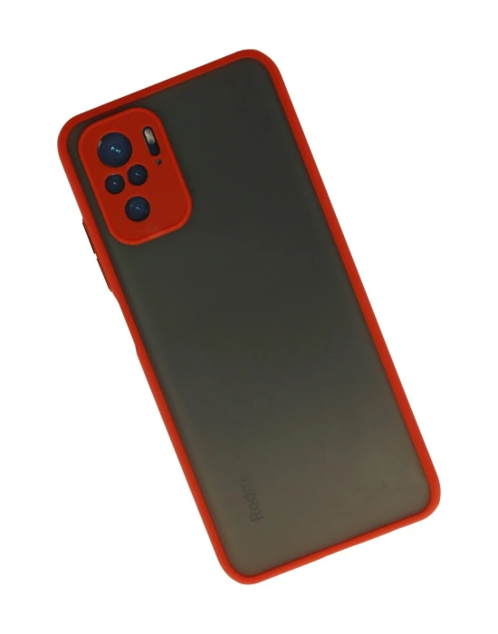 Newface Xiaomi Redmi Note 10 Kılıf Montreal Silikon Kapak - Kırmızı